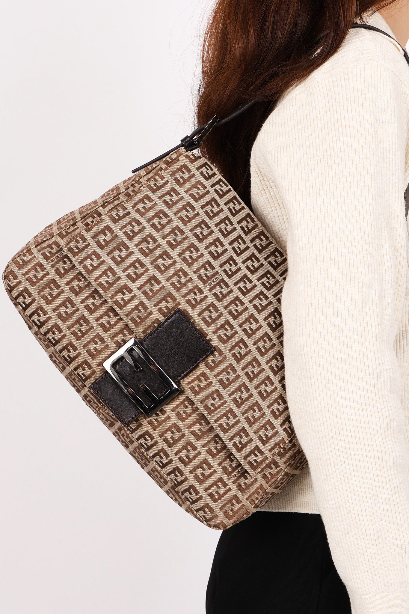 Fendi Zucchino Mamma Baguette Bag