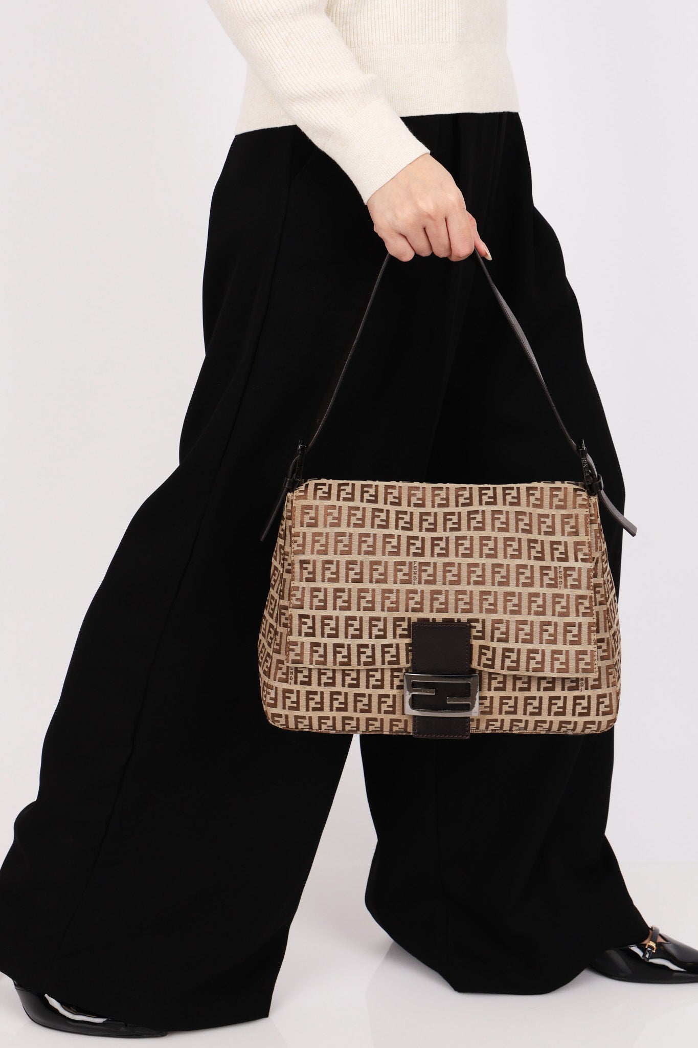 Fendi Zucchino Mamma Baguette Bag