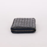 Bottega Veneta (Snakeskin) Intrecciato Long Wallet Navy