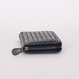 Bottega Veneta (Snakeskin) Intrecciato Long Wallet Navy