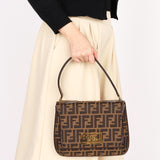 Fendi Turnlock Zucca Square Shoulder Bag
