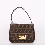 Fendi Turnlock Zucca Square Shoulder Bag