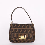 Fendi Turnlock Zucca Square Shoulder Bag
