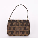 Fendi Turnlock Zucca Square Shoulder Bag