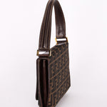 Fendi Turnlock Zucca Square Shoulder Bag