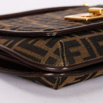 Fendi Turnlock Zucca Square Shoulder Bag