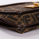 Fendi Turnlock Zucca Square Shoulder Bag