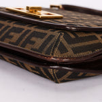 Fendi Turnlock Zucca Square Shoulder Bag