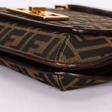 Fendi Turnlock Zucca Square Shoulder Bag