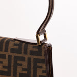 Fendi Turnlock Zucca Square Shoulder Bag