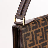 Fendi Turnlock Zucca Square Shoulder Bag