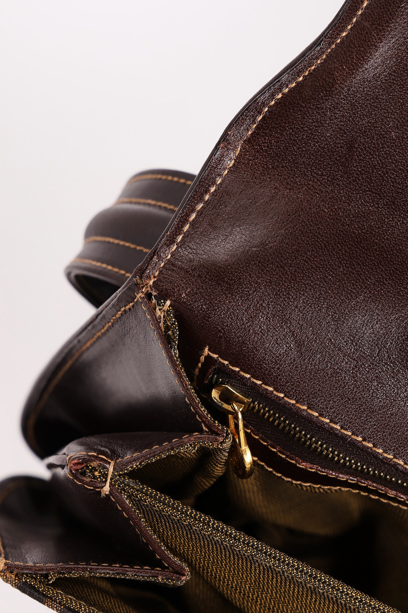 Fendi Turnlock Zucca Square Shoulder Bag