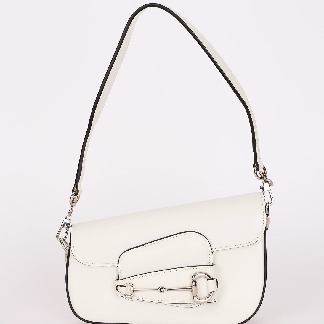 Gucci x Billie Eilish Mini Horsebit 1955 Shoulder Bag White Demetra Leather