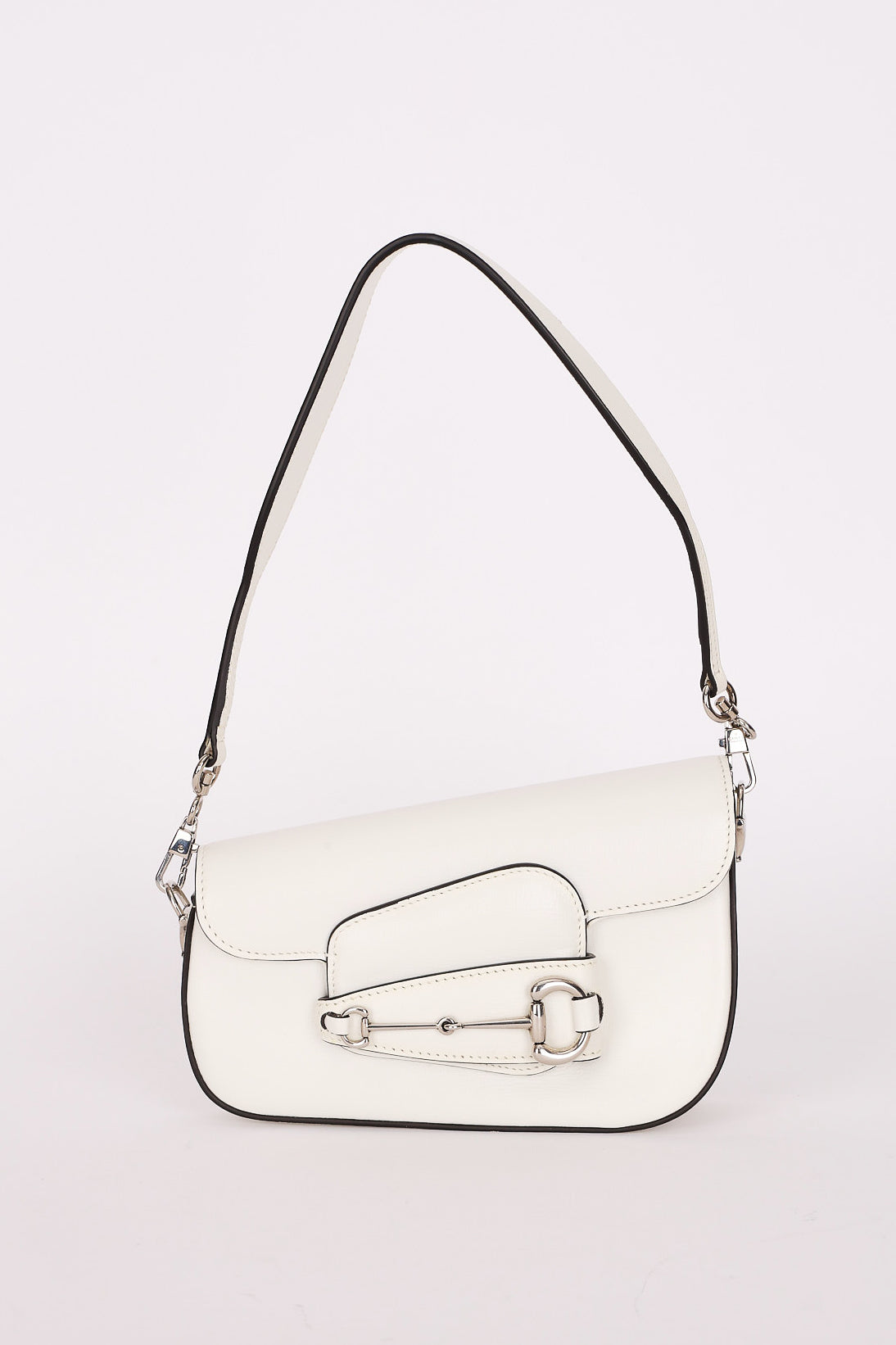 Gucci x Billie Eilish Mini Horsebit 1955 Shoulder Bag White Demetra Leather