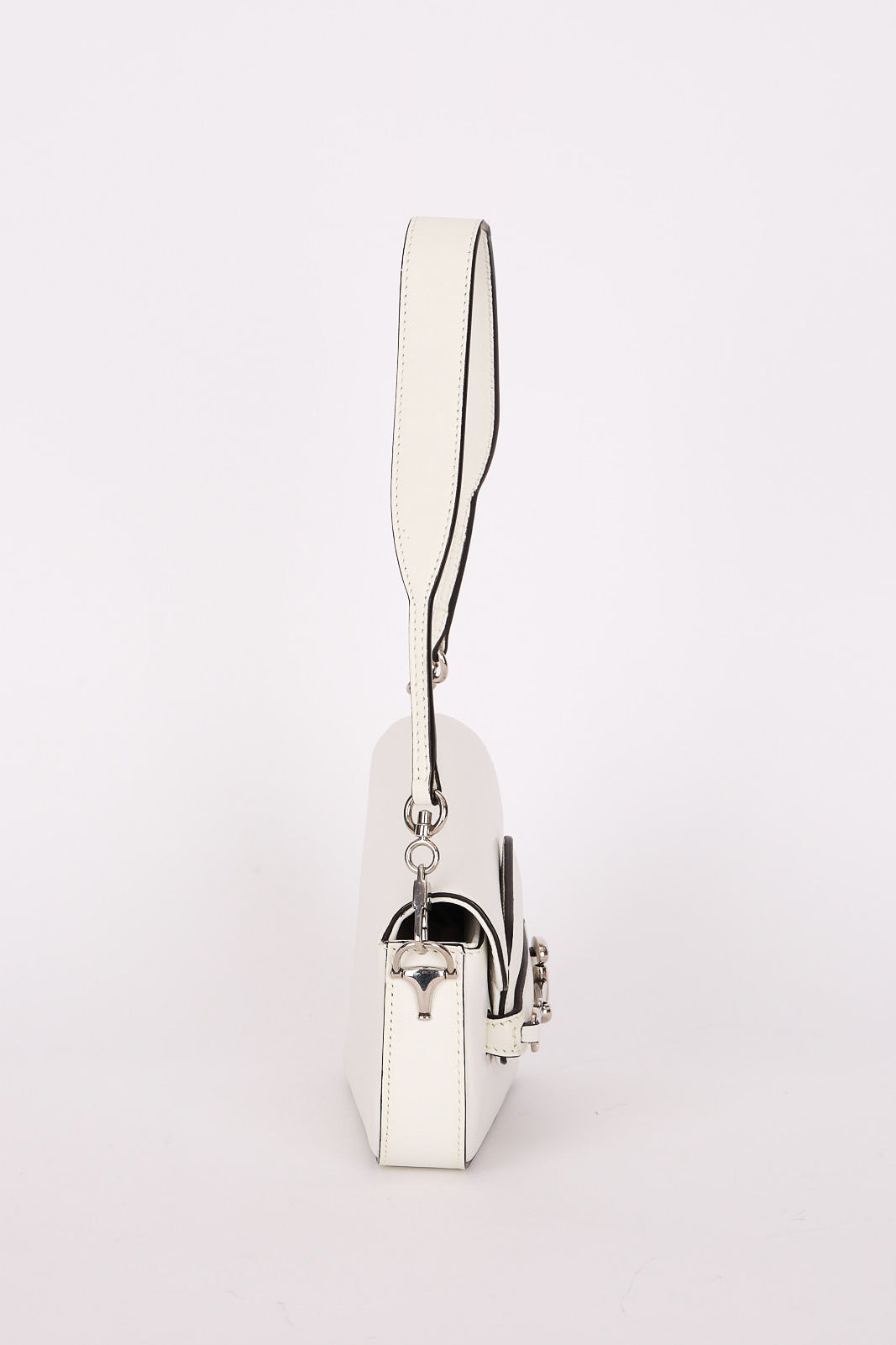 Gucci x Billie Eilish Mini Horsebit 1955 Shoulder Bag White Demetra Leather
