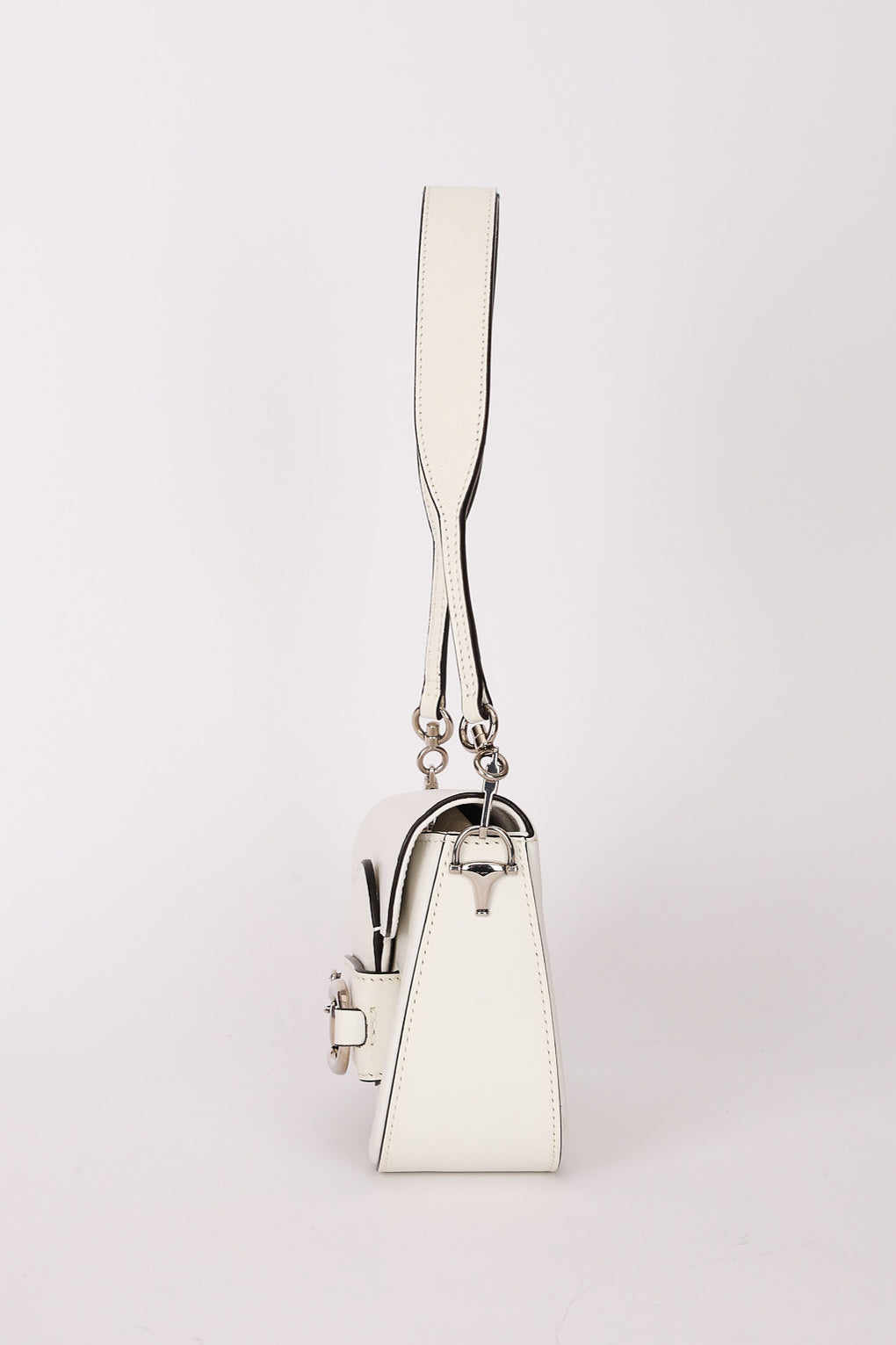 Gucci x Billie Eilish Mini Horsebit 1955 Shoulder Bag White Demetra Leather