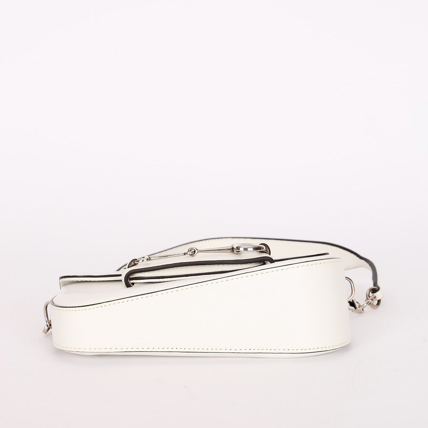 Gucci x Billie Eilish Mini Horsebit 1955 Shoulder Bag White Demetra Leather