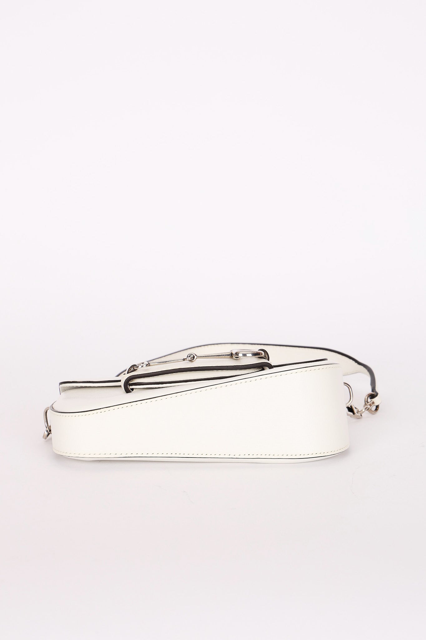 Gucci x Billie Eilish Mini Horsebit 1955 Shoulder Bag White Demetra Leather