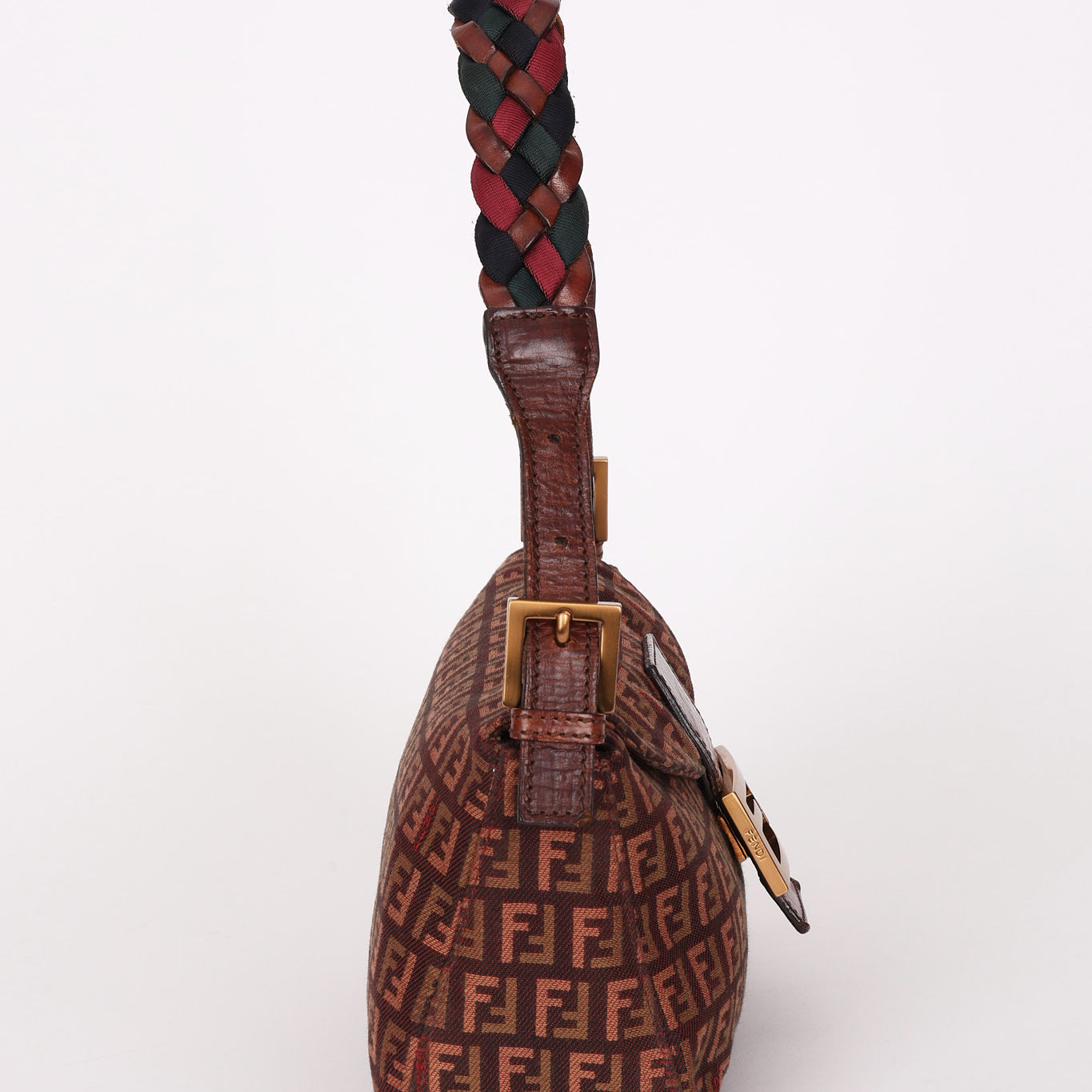 Fendi Braided Strap Zucchino Baguette
