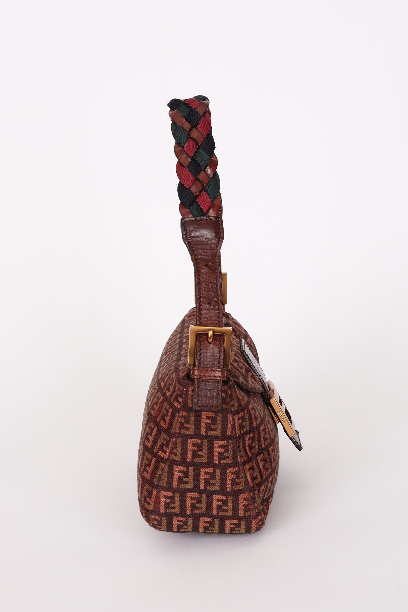 Fendi Braided Strap Zucchino Baguette