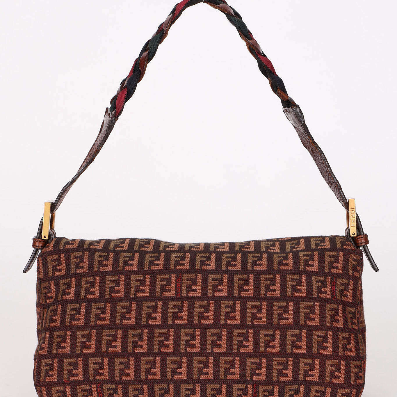 Fendi Braided Strap Zucchino Baguette