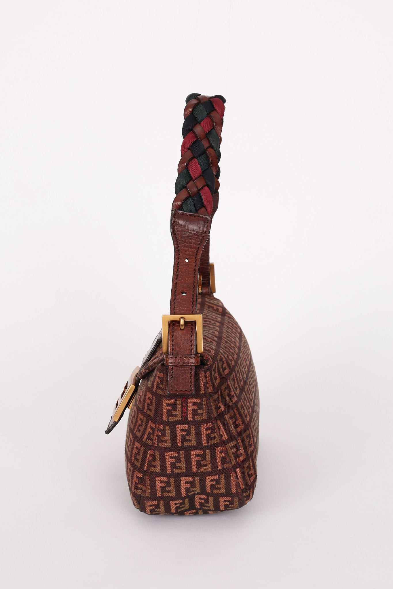 Fendi Braided Strap Zucchino Baguette