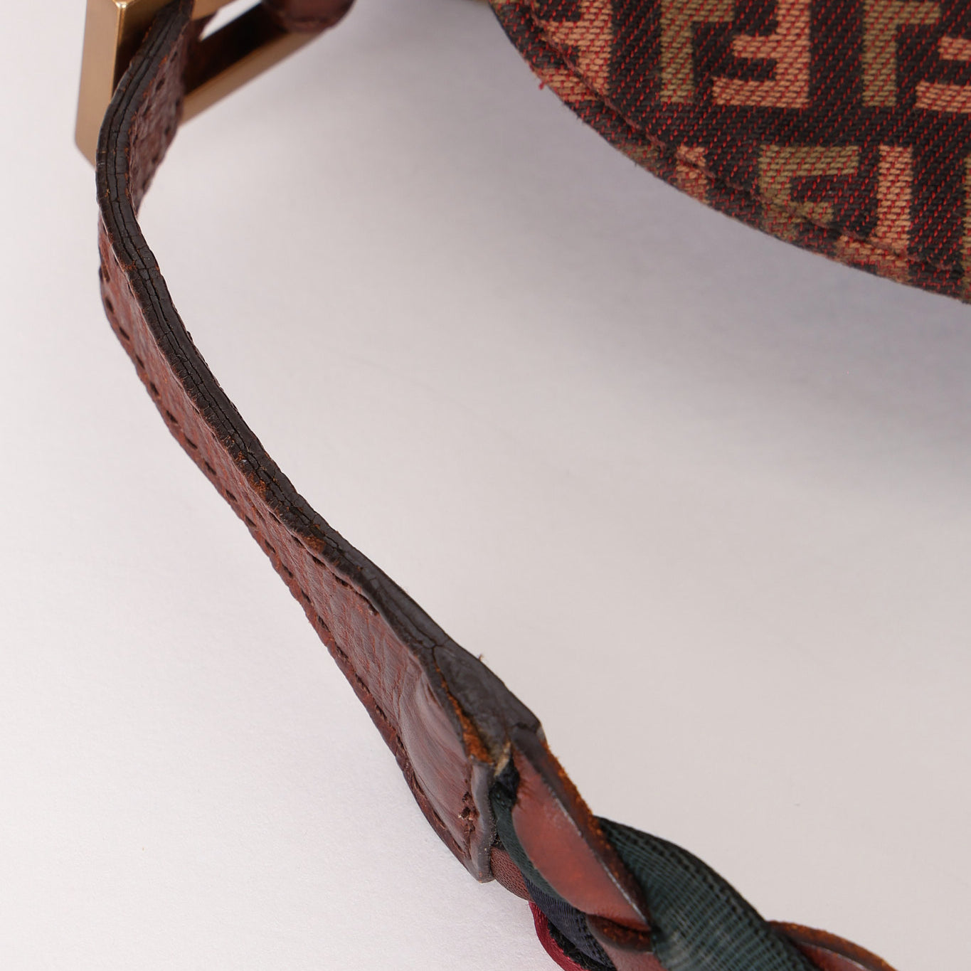 Fendi Braided Strap Zucchino Baguette