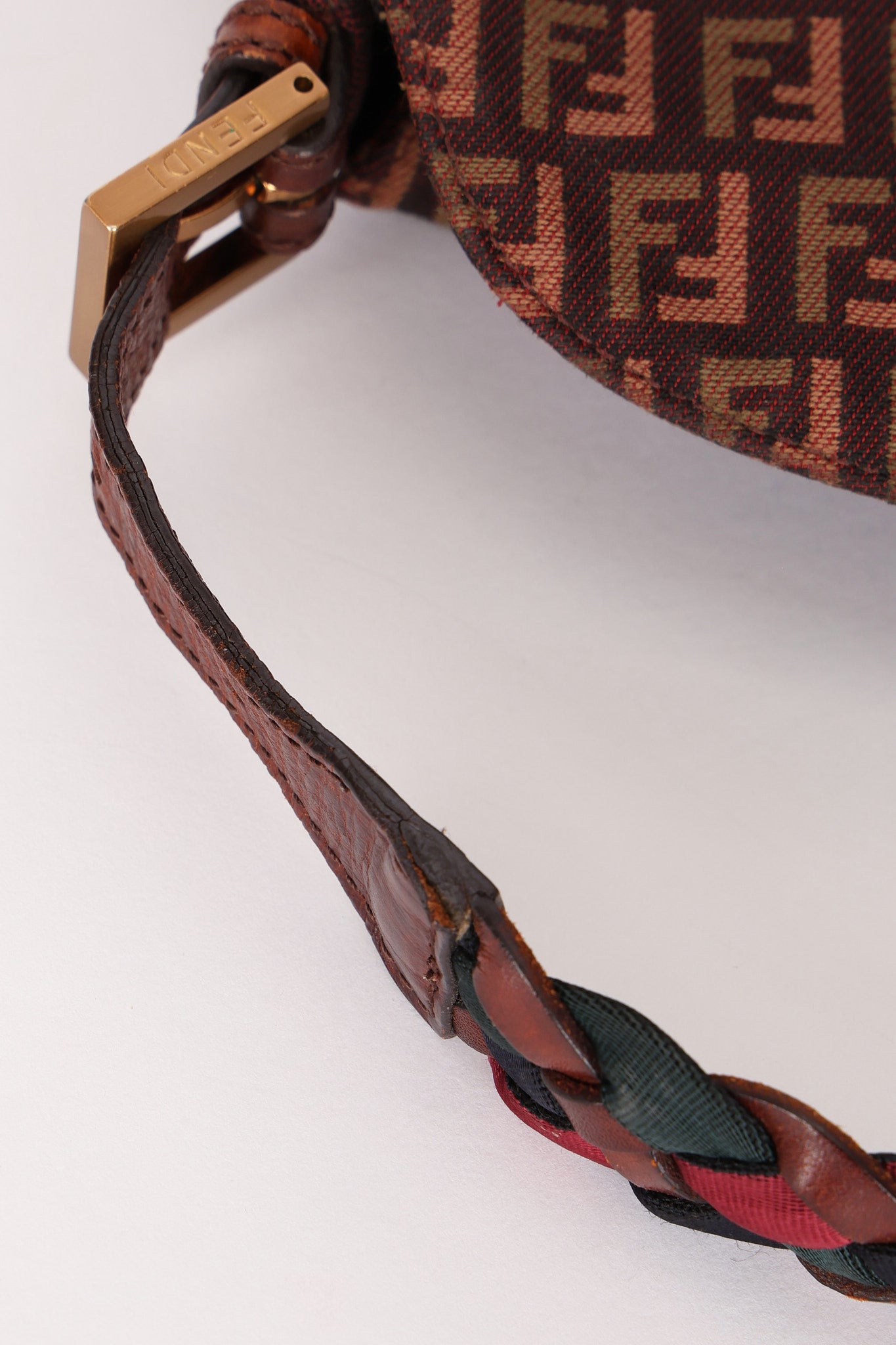 Fendi Braided Strap Zucchino Baguette