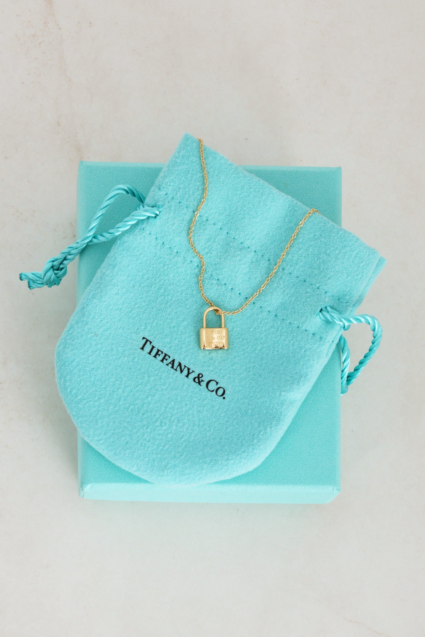 Tiffany and Co Gold Lock Pendent