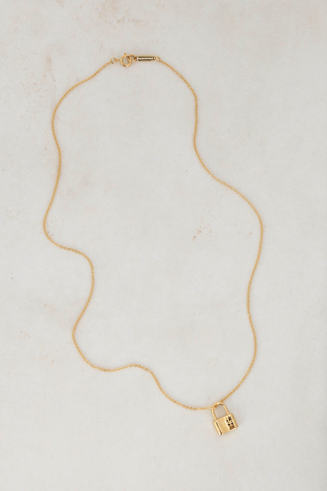 Tiffany and Co Gold Lock Pendent