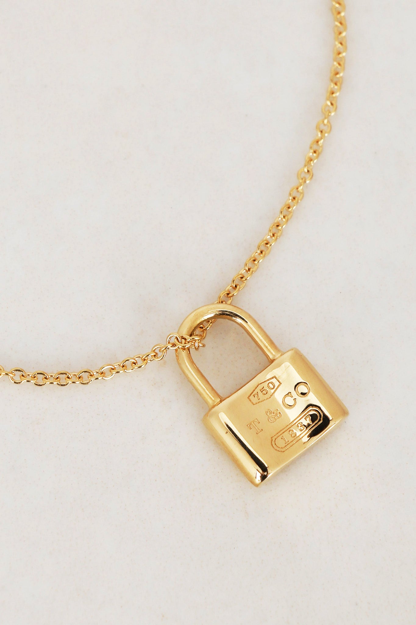 Tiffany and Co Gold Lock Pendent