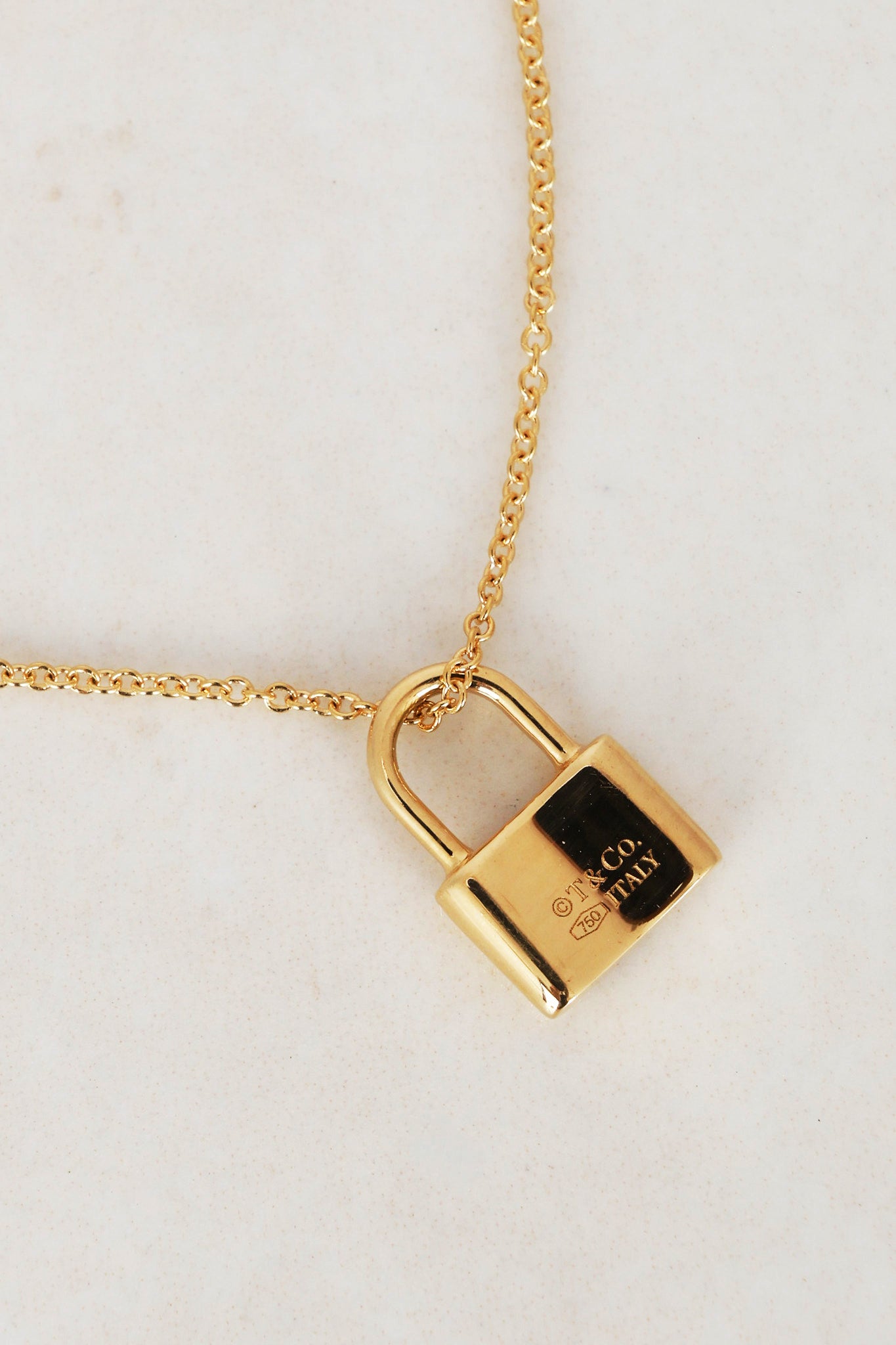 Tiffany and Co Gold Lock Pendent