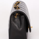 Chanel Small Diana Flap Black Lambskin 24K GP