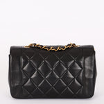 Chanel Small Diana Flap Black Lambskin 24K GP