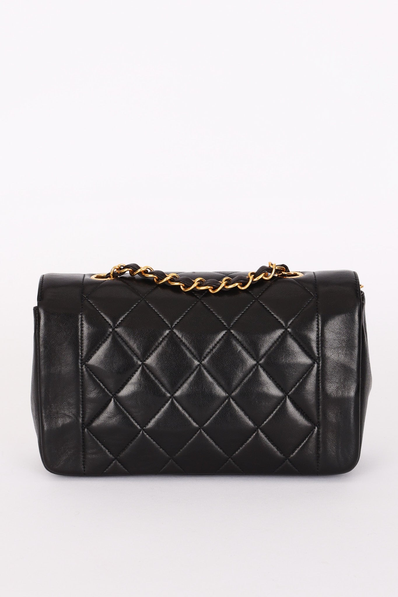 Chanel Small Diana Flap Black Lambskin 24K GP