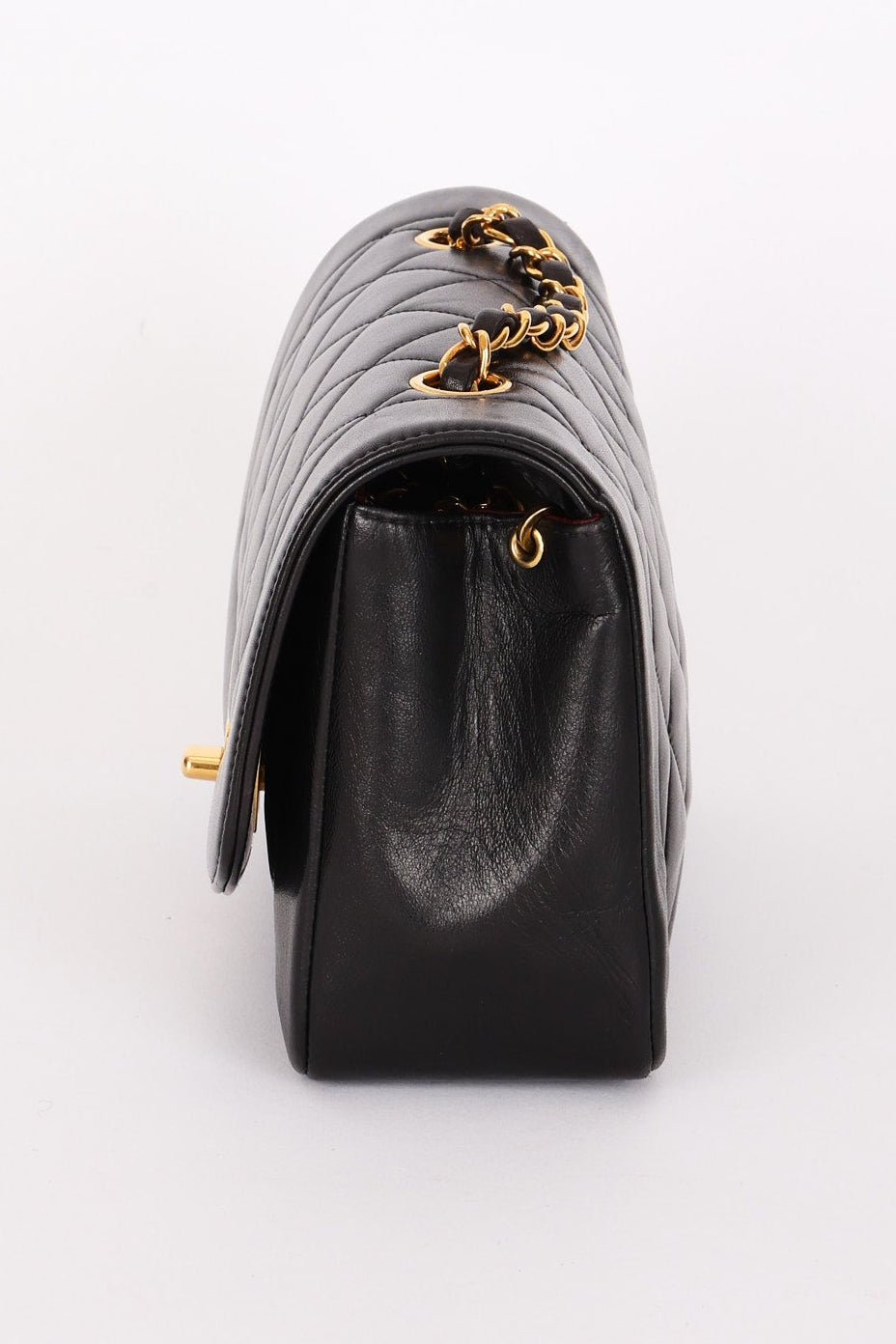 Chanel Small Diana Flap Black Lambskin 24K GP