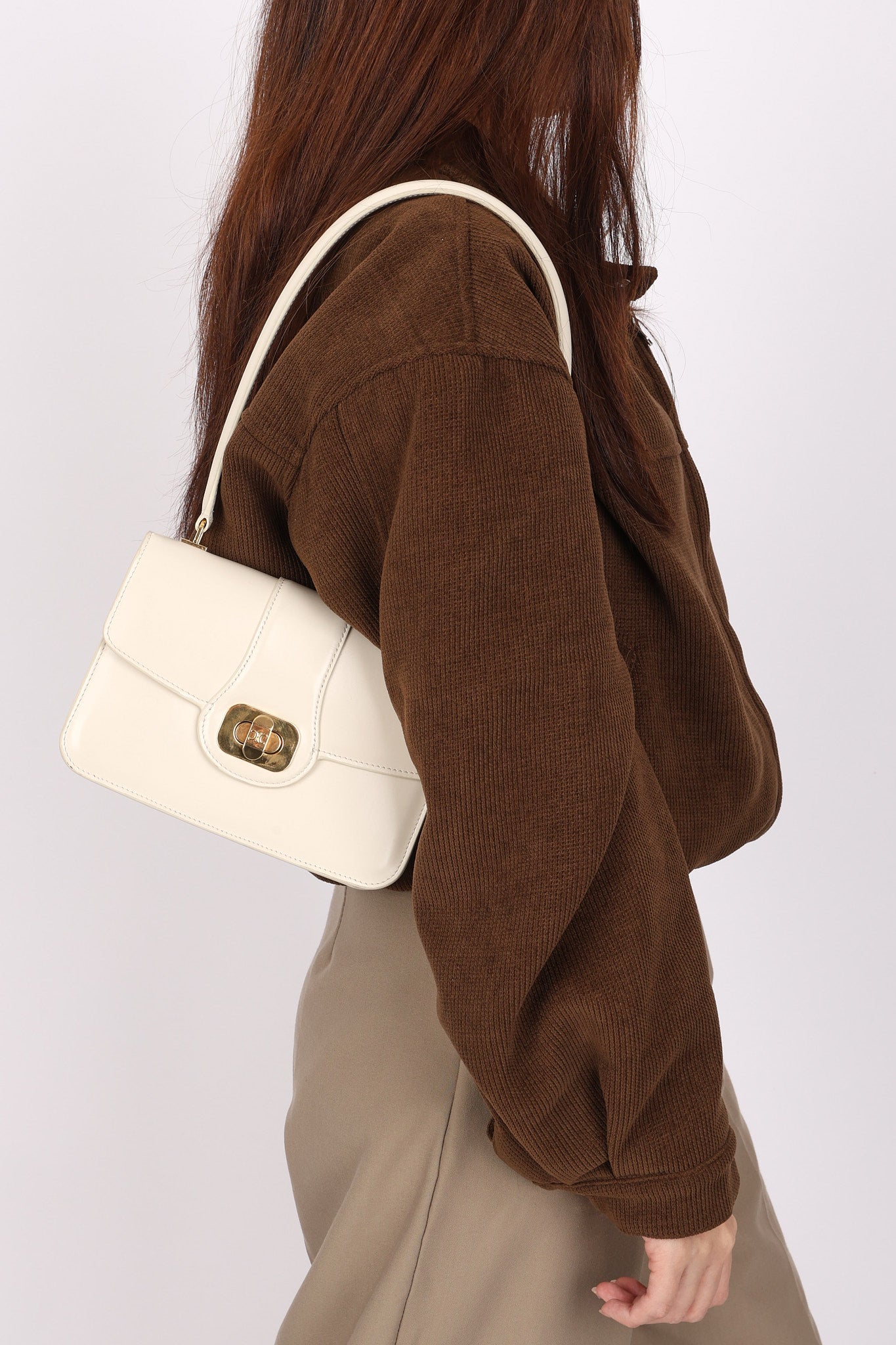 Celine Teen Josephine Shoulder Bag White