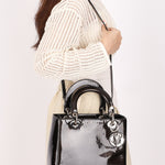 Dior Medium Lady Black Patent 2015