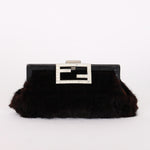 Fendi Zucca Mink Fur Clutch