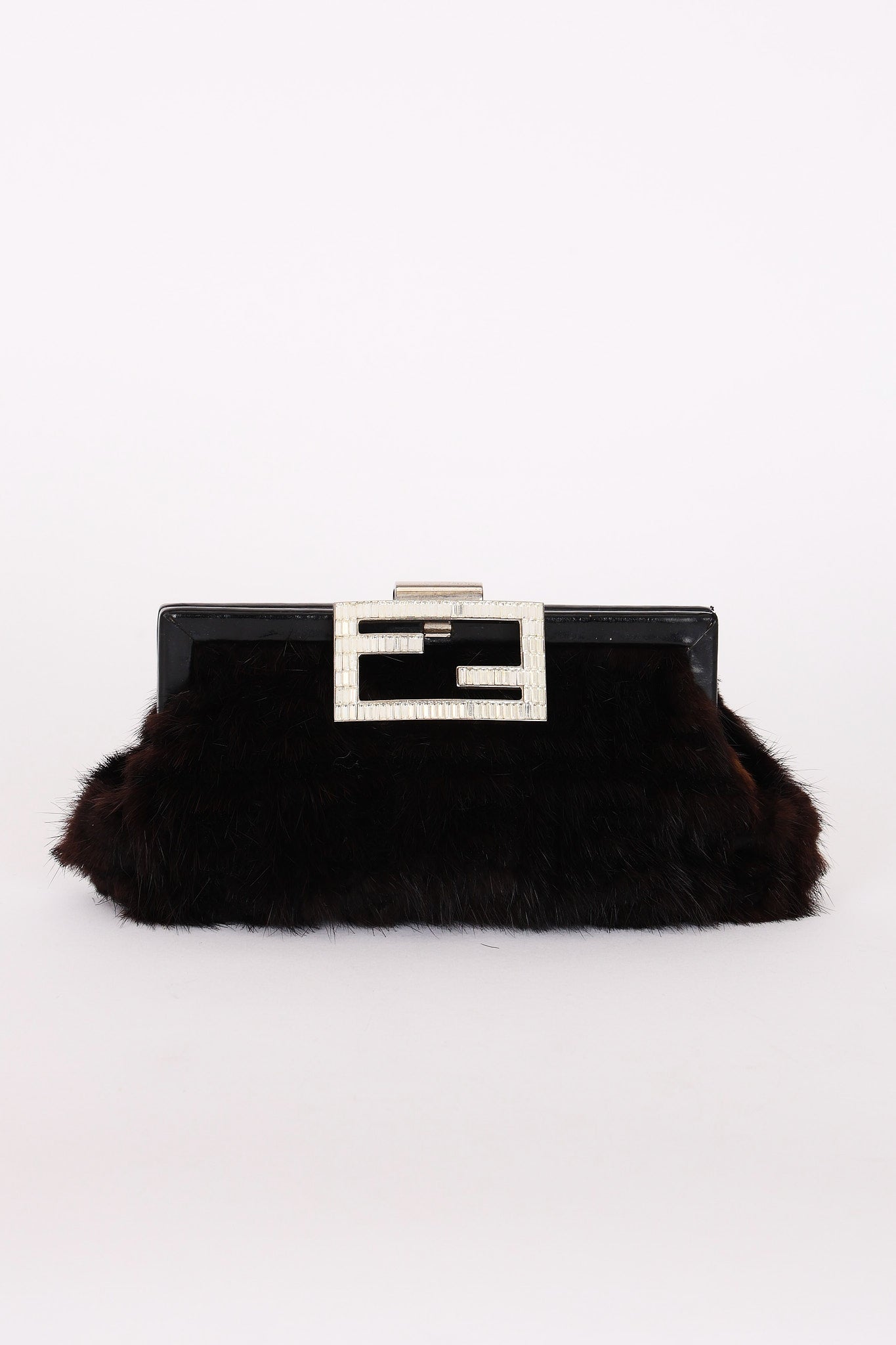 Fendi Zucca Mink Fur Clutch