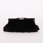 Fendi Zucca Mink Fur Clutch