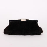 Fendi Zucca Mink Fur Clutch