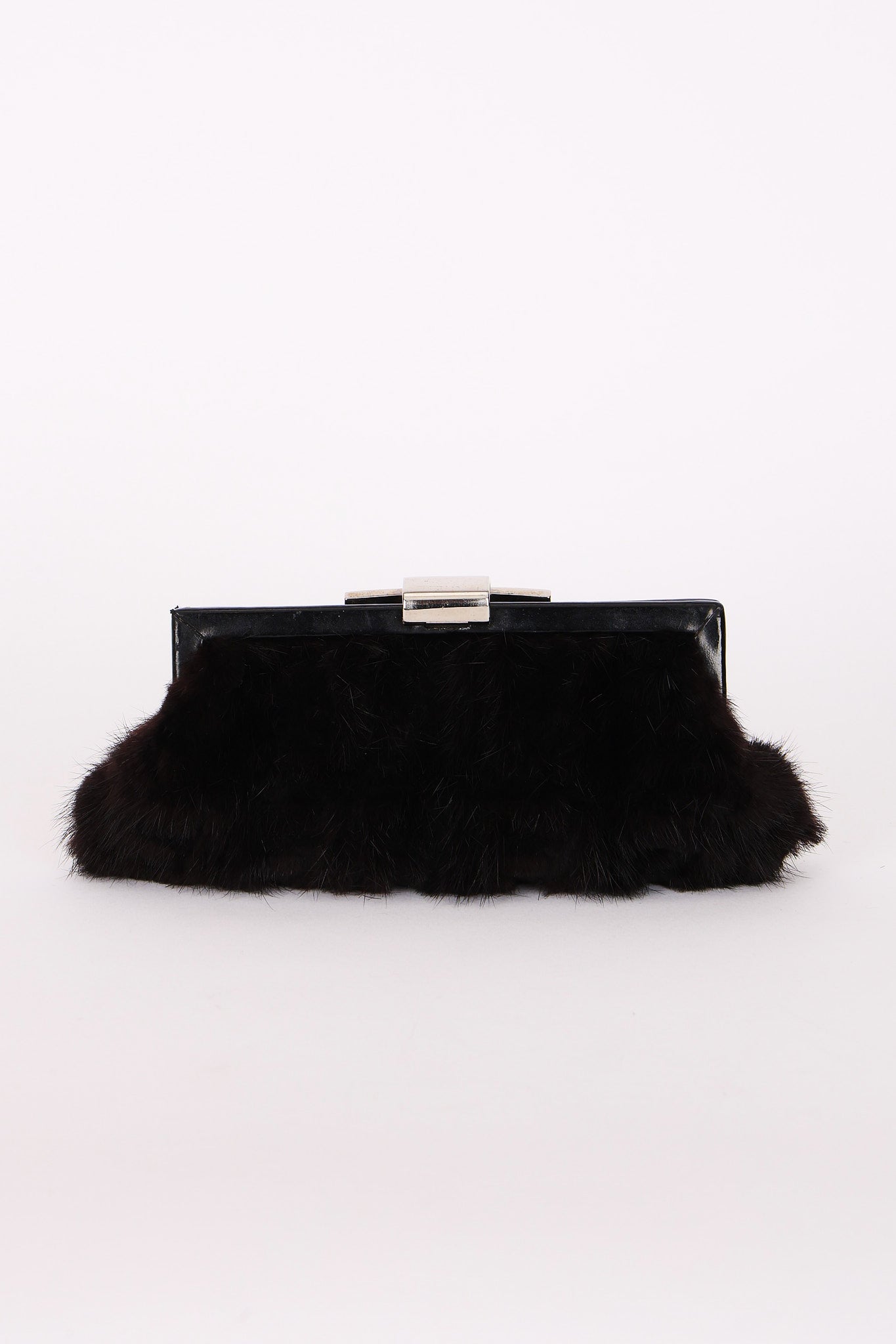 Fendi Zucca Mink Fur Clutch