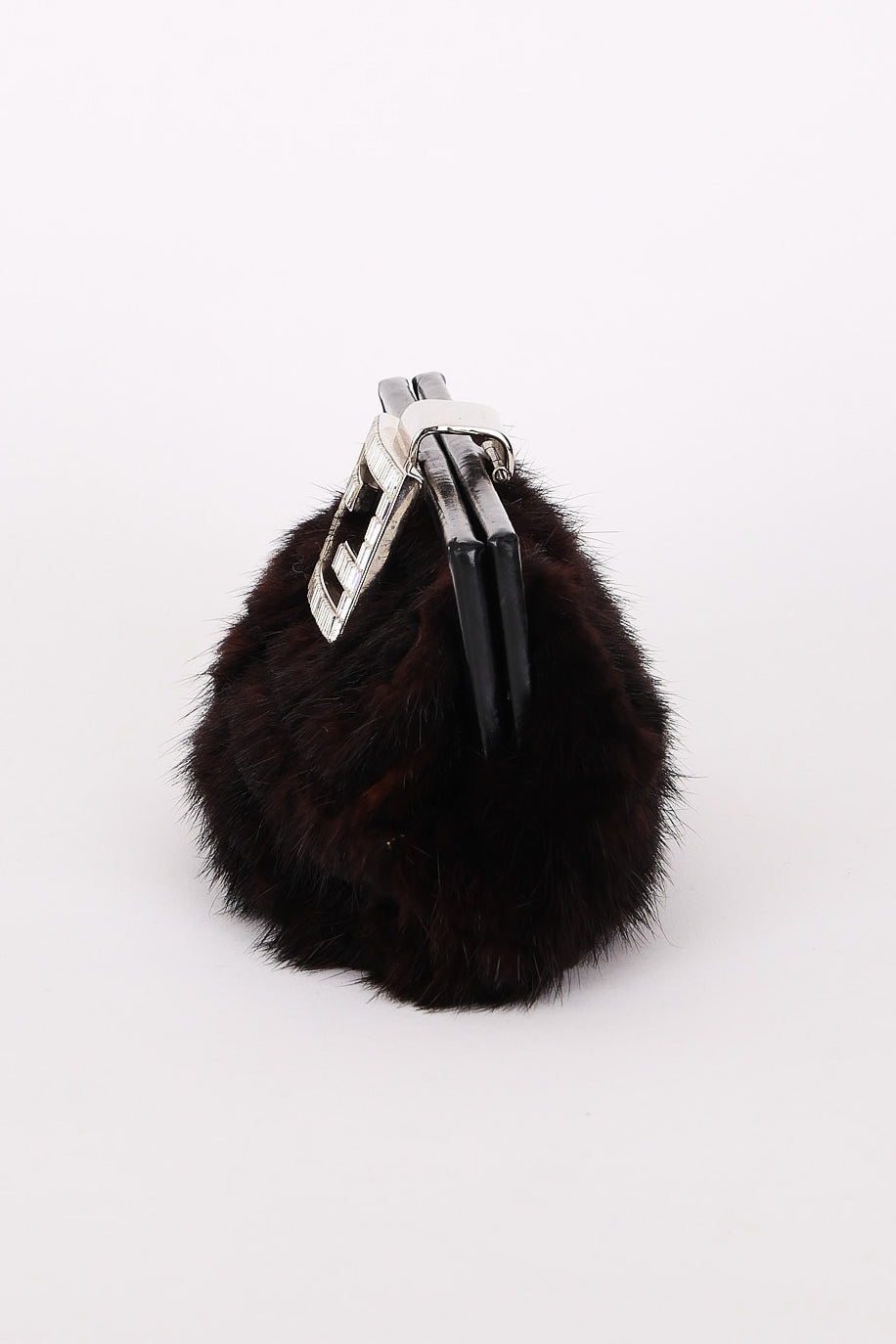 Fendi Zucca Mink Fur Clutch
