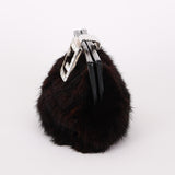 Fendi Zucca Mink Fur Clutch