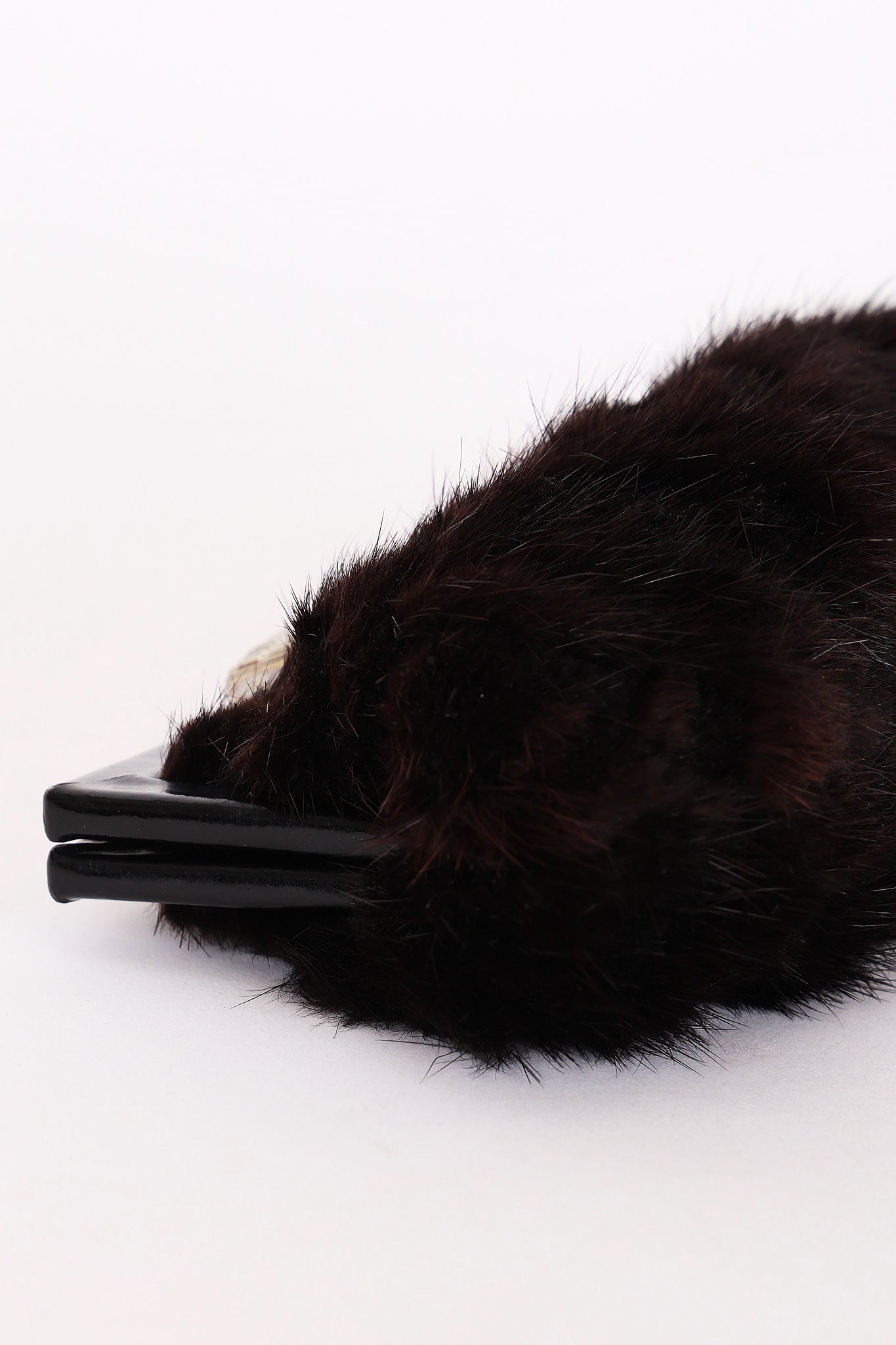 Fendi Zucca Mink Fur Clutch