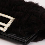Fendi Zucca Mink Fur Clutch
