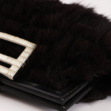Fendi Zucca Mink Fur Clutch