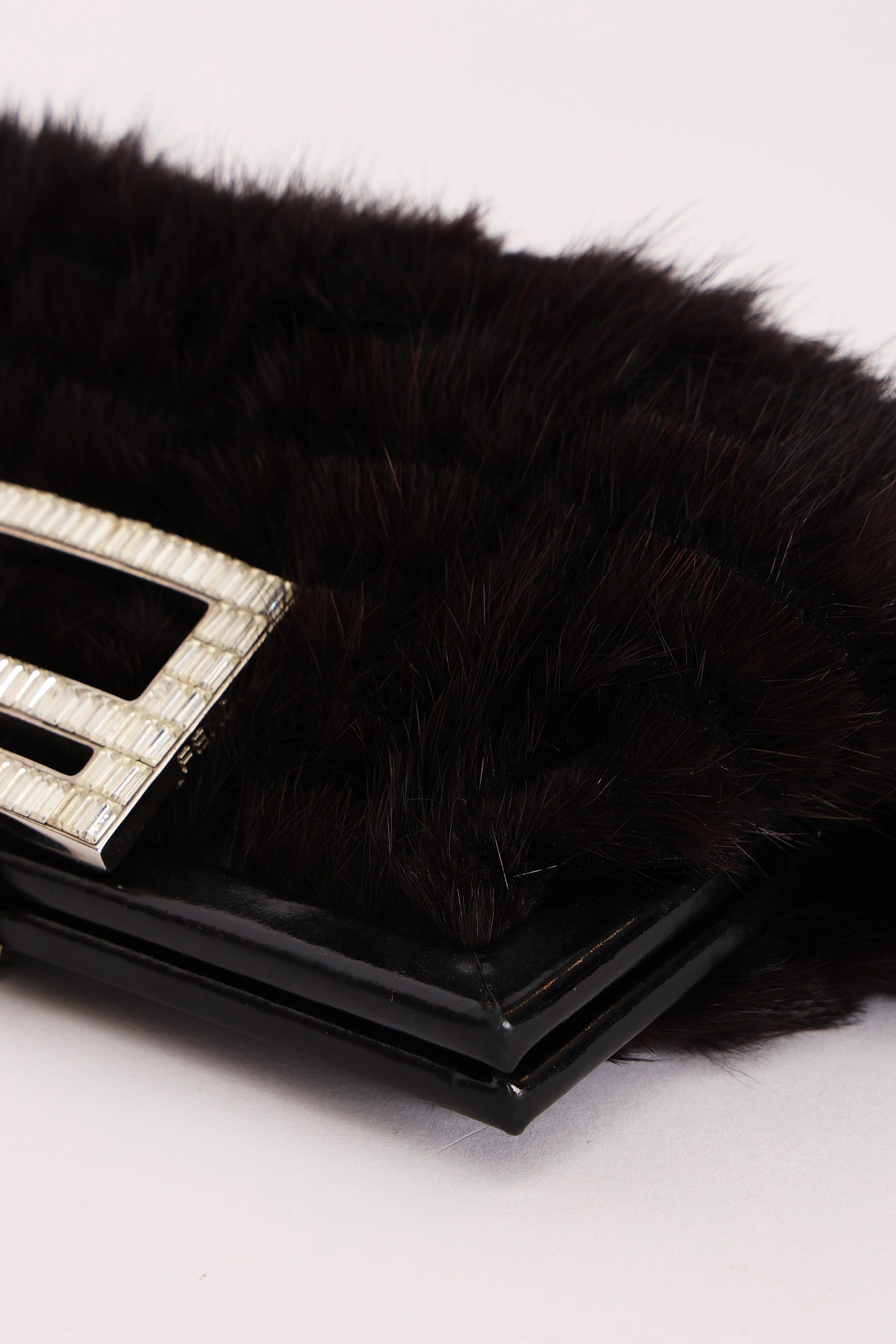 Fendi Zucca Mink Fur Clutch