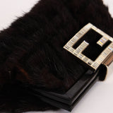 Fendi Zucca Mink Fur Clutch